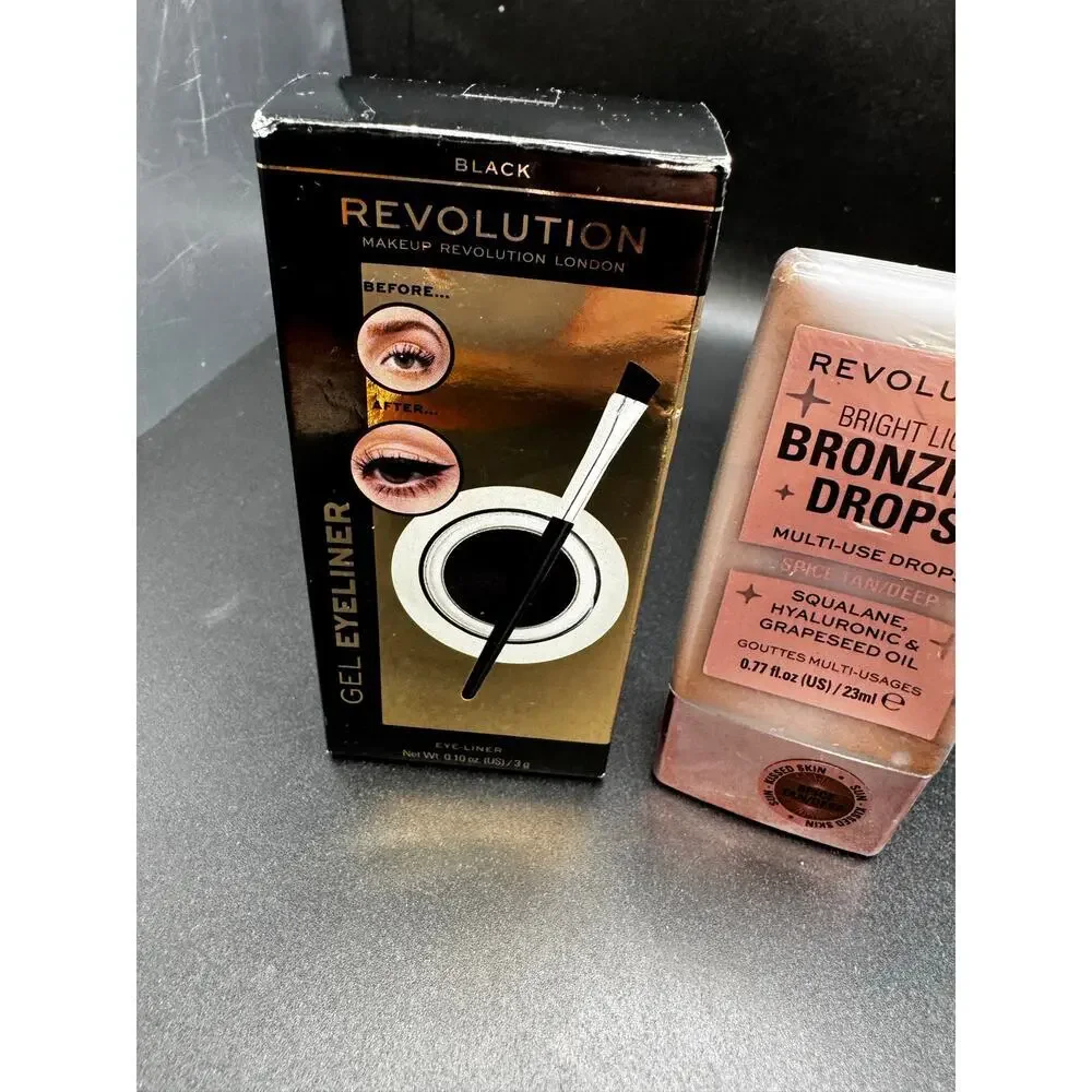 NWT Revolution Set-Black Gel Eyeliner & Bronzing Drops